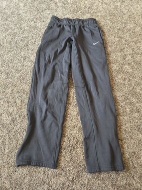 Nike Dark Gray Track Pants with White Swoosh